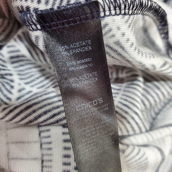 CHICO'S TRAVELERS Top with Gold Detail at Neck  Size 2 (L/12) - Picture 8 of 9